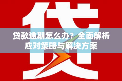 离石贷款逾期怎么办？全面解析应对策略与解决方案