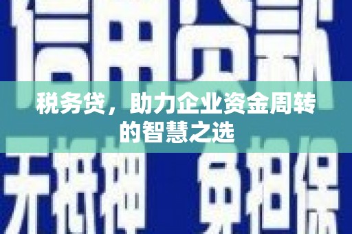 离石税务贷，助力企业资金周转的智慧之选