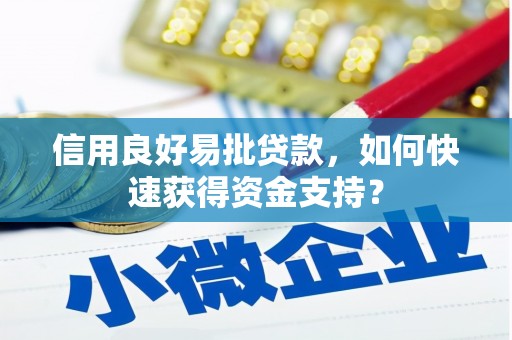 离石信用良好易批贷款，如何快速获得资金支持？