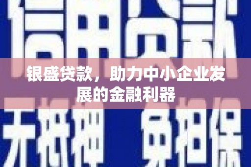 离石银盛贷款，助力中小企业发展的金融利器