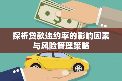 离石探析贷款违约率的影响因素与风险管理策略