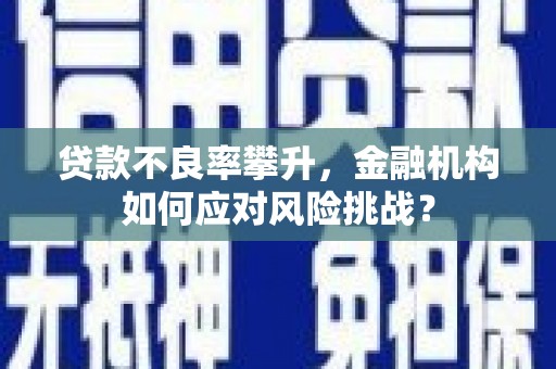 离石贷款不良率攀升，金融机构如何应对风险挑战？