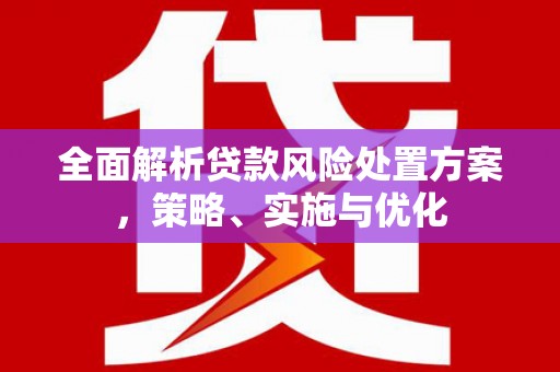 离石全面解析贷款风险处置方案，策略、实施与优化