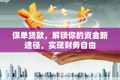 离石保单贷款，解锁你的资金新途径，实现财务自由