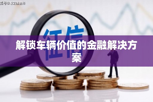 离石解锁车辆价值的金融解决方案