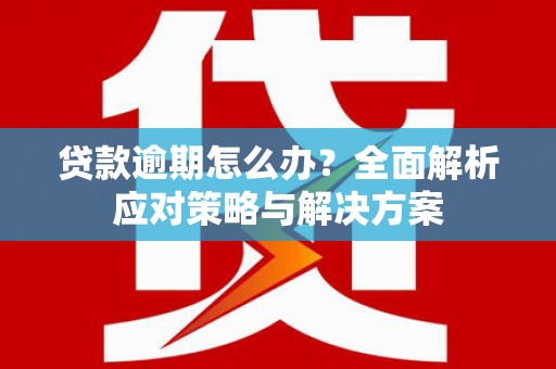 离石贷款逾期怎么办？全面解析应对策略与解决方案